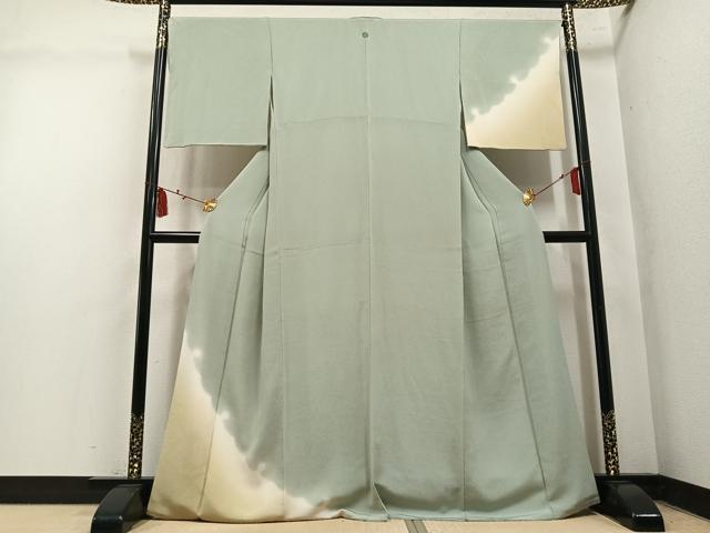 平和屋着物●訪問着 雪輪文 暈し染め 鬼しぼ縮緬 正絹 逸品 AABM5158ph