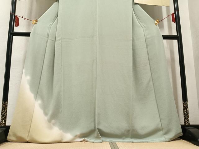 平和屋着物●訪問着 雪輪文 暈し染め 鬼しぼ縮緬 正絹 逸品 AABM5158ph