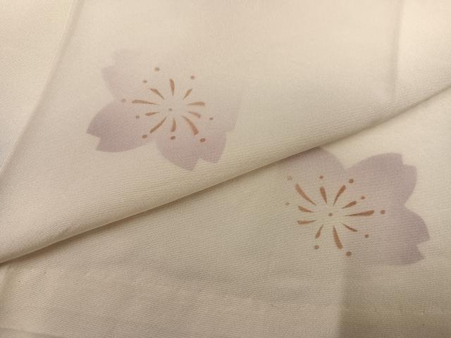 平和屋着物●長襦袢 無双仕立て 舞桜 正絹 逸品 AABM5159ph