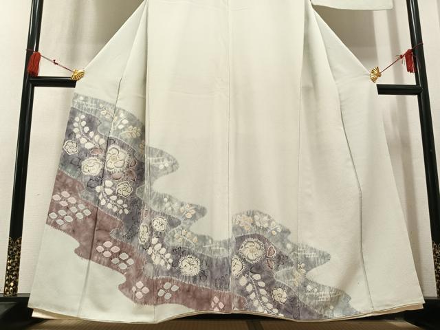 平和屋着物●豪華色留袖 辻が花 絞り 刺繍 正絹 逸品 AABM5166ph