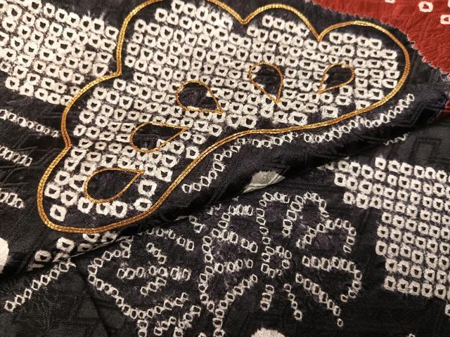 平和屋着物●豪華振袖 絞り 駒刺繍 草花文 ロング丈 正絹 逸品 AABM5171ph