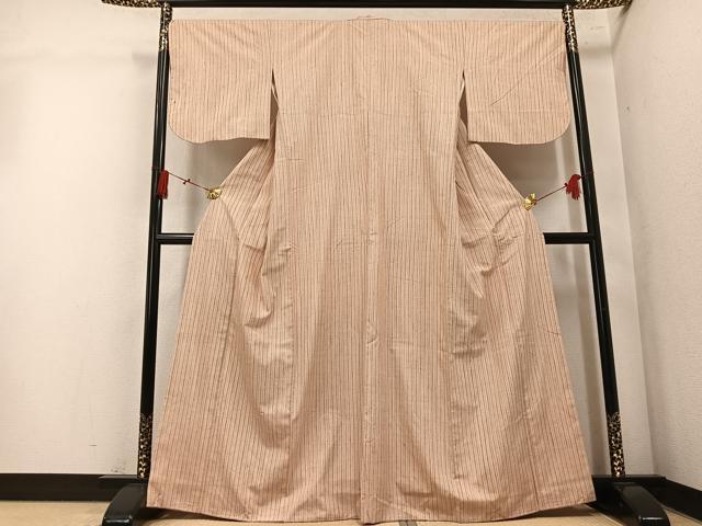 平和屋着物●上質な紬 間道 正絹 逸品 AABM5194ph