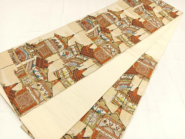 平和屋着物◎六通柄袋帯 唐織 祇園祭 金糸 正絹 逸品 AABM5250bw