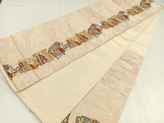 平和屋着物◎六通柄袋帯 唐織 祇園祭献上 金糸 正絹 逸品 AABM5323bw