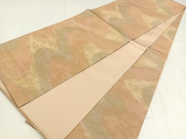 平和屋着物◎砂子綴れ 全通柄袋帯 流水霞文 金糸 正絹 逸品 AABM5381bw