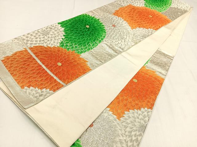 平和屋着物◎六通柄袋帯 唐織 菊尽くし 正絹 逸品 AABM5392bw