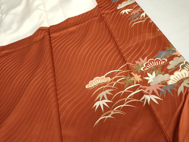 平和屋着物●豪華振袖 駒刺繍 鳳凰花鳥文 暈し染め 金彩 正絹 逸品 AABM5476cs