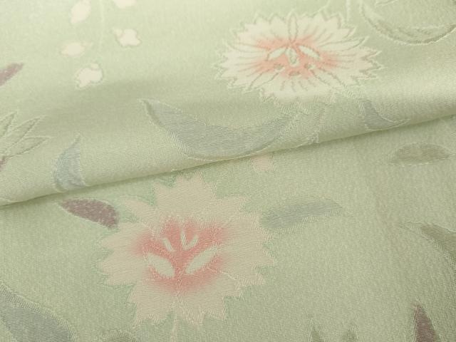 平和屋着物●上質な小紋 地紋起こし 枝花文 正絹 逸品 AABM5482cs