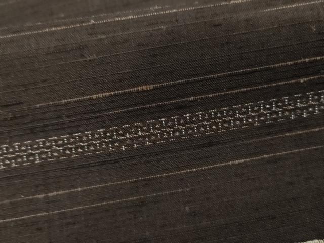 平和屋着物●上質な紬 100亀甲 変わり横段文 正絹 逸品 AABM5504cs