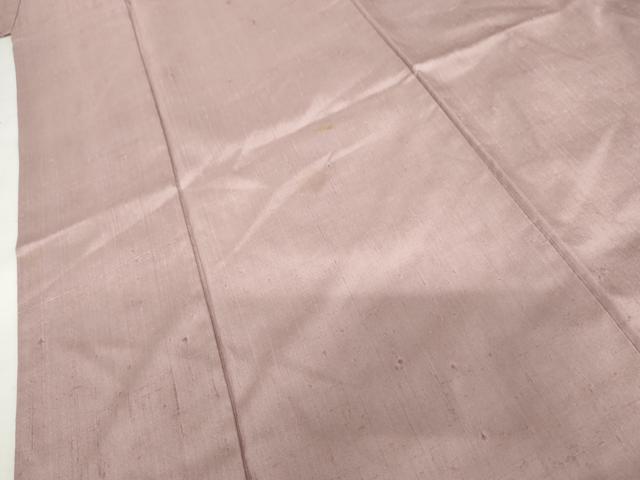 平和屋着物●上質な紬 色無地 石竹色 正絹 逸品 AABM5506cs