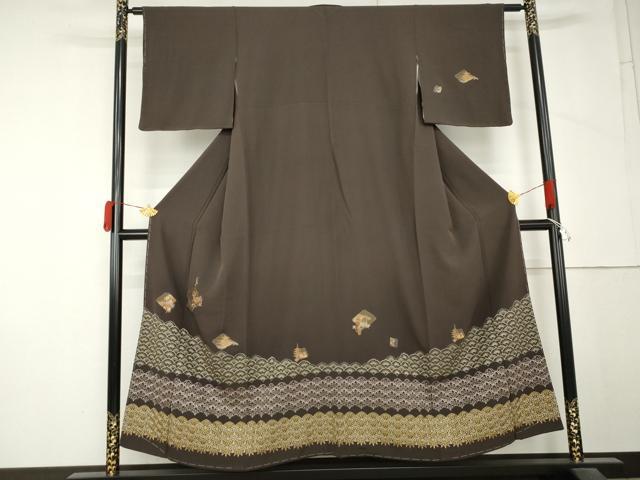 平和屋着物●訪問着 総刺繍 京風景文 金糸 やまと誂製 正絹 逸品 未使用 AABM5507cs