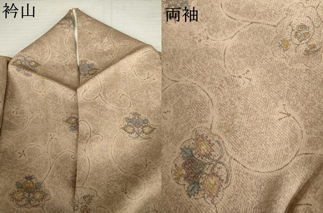 平和屋着物●上質な小紋 花唐草文 金彩 正絹 逸品 AABM5513cs
