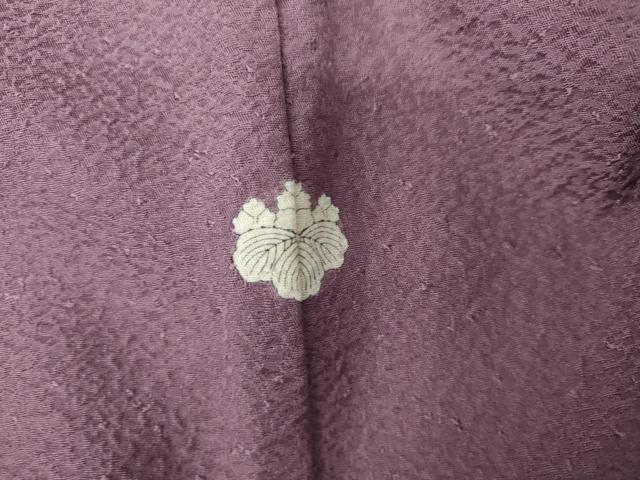 平和屋着物●上質な色無地 紋意匠 京紫色 まるやま扱い 正絹 逸品 AABM5521cs