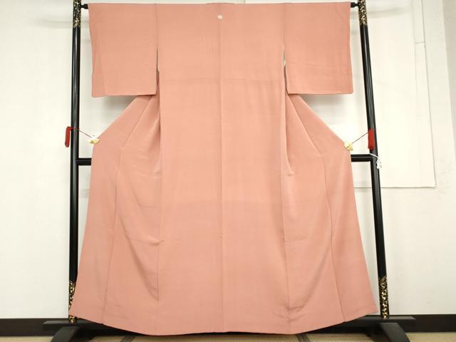 平和屋着物●上質な色無地 薄紅色 正絹 逸品 AABM5542cs