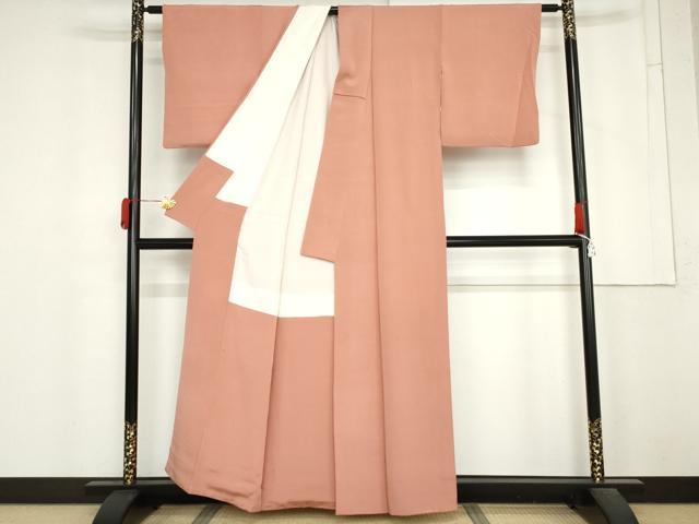 平和屋着物●上質な色無地 薄紅色 正絹 逸品 AABM5542cs