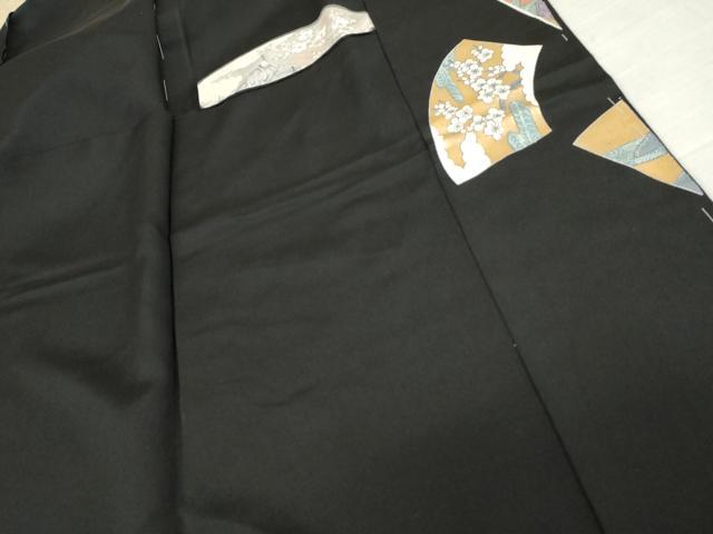 平和屋着物●豪華黒留袖 駒刺繍 地紙人物風景文 金彩 仮絵羽 正絹 逸品 未使用 AABM5547cs