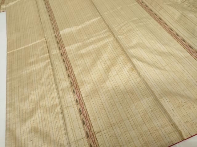 平和屋着物●上質な紬 縞 正絹 逸品 AABM5550cs