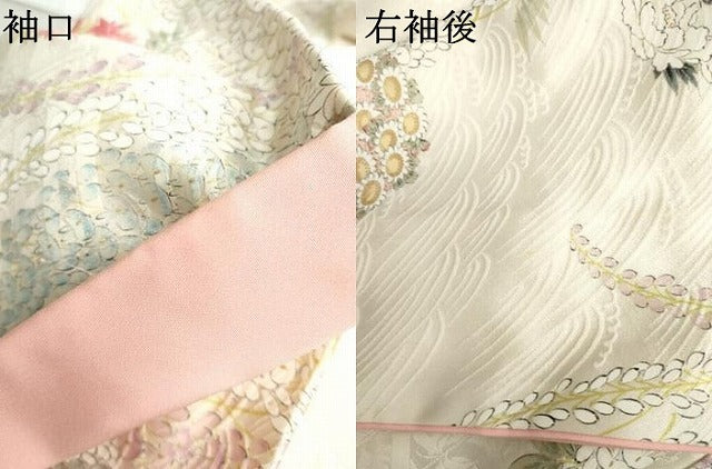 平和屋着物●上質な小紋 花丸文 金彩 正絹 逸品 AABM5551cs