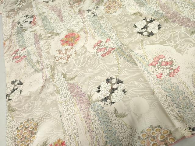 平和屋着物●上質な小紋 花丸文 金彩 正絹 逸品 AABM5551cs