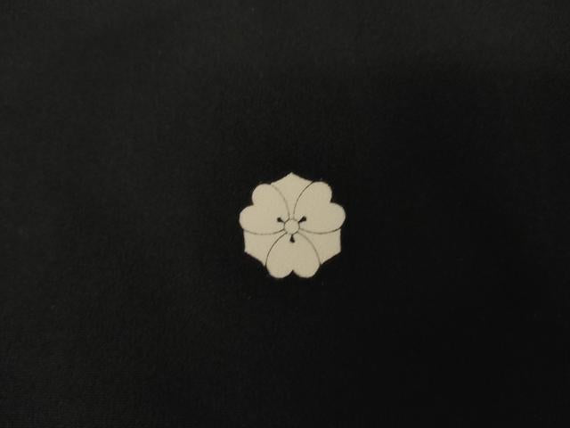 平和屋着物●本加賀友禅作家 直江良三 黒留袖 飛鳥草花文 正絹 逸品 AABM5583cs