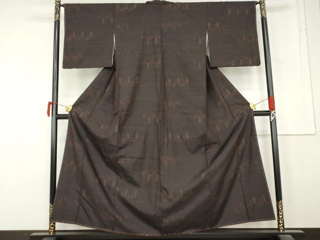 平和屋着物●上質な紬 流水に蜻蛉 正絹 逸品 未使用 AABM5586cs