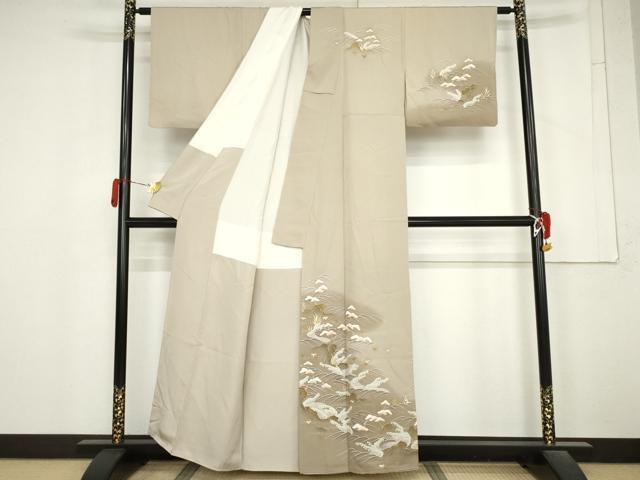 平和屋着物●訪問着 立波松文 暈し染め 金彩 正絹 逸品 AABM5587cs