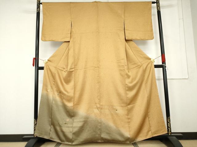 平和屋着物●訪問着 刺繍 吹き寄せ文 暈し染め 金糸 金彩 正絹 逸品 未使用 AABM5592cs