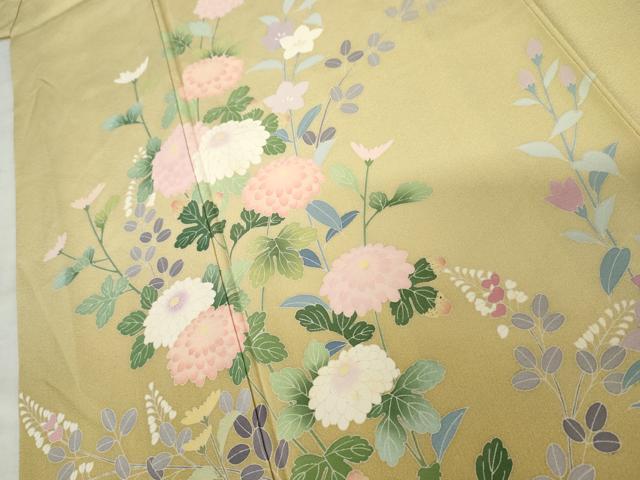 平和屋着物●訪問着 友禅 作家物 枝花文 暈し染め 正絹 逸品 AABM5599cs