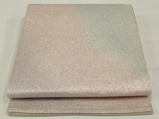 平和屋着物◎佐賀錦 六通柄袋帯 霞文 銀糸 正絹 逸品 AABM5621ou