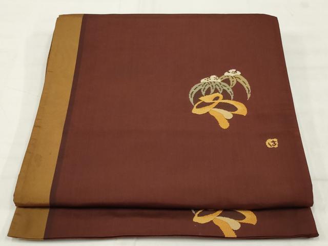 平和屋着物◎太鼓柄袋帯 作家物 笹文 正絹 逸品 AABM5629ou