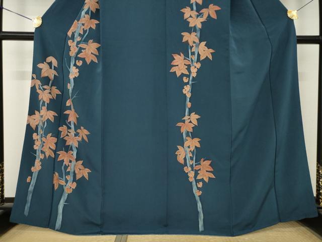 平和屋着物●訪問着 枝葉文 正絹 逸品 AABM5694ck