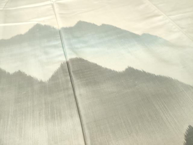 平和屋着物●紬 訪問着 遠山重ね文 正絹 逸品 AABM5696ck