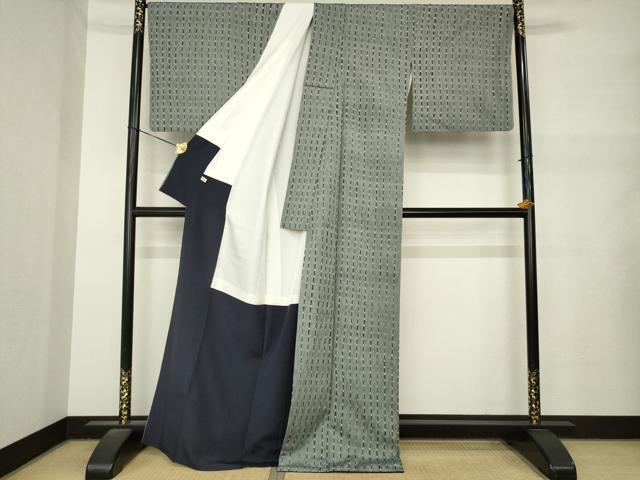 平和屋着物●上質な紬 竜巻絞り 正絹 逸品 AABM5705ck