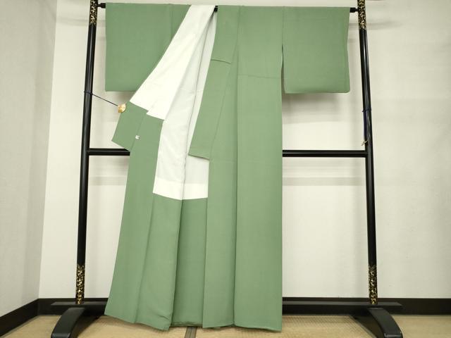 平和屋着物●上質な色無地 岩井茶色 正絹 逸品 AABM5710ck