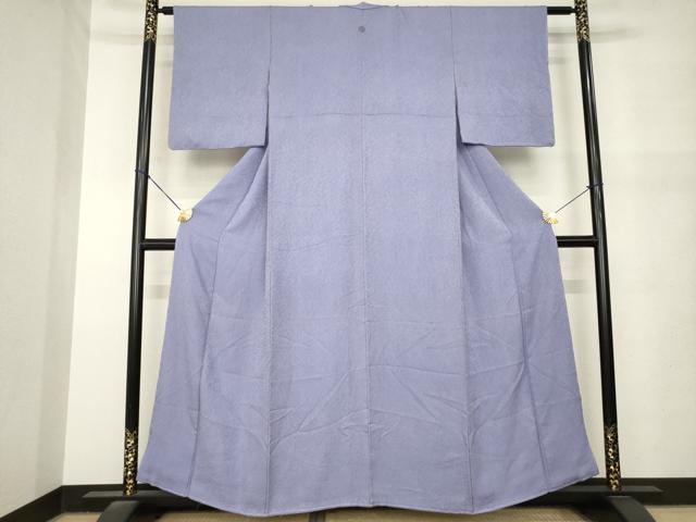 平和屋着物●上質な色無地 舞花地紋 鳩羽色 さが美扱い 正絹 逸品 AABM5712ck