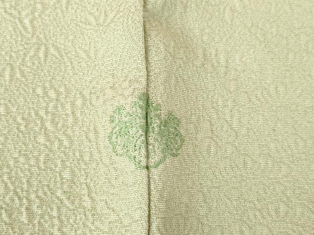 平和屋着物●上質な色無地 草花地紋 灰汁色 正絹 逸品 AABM5715ck