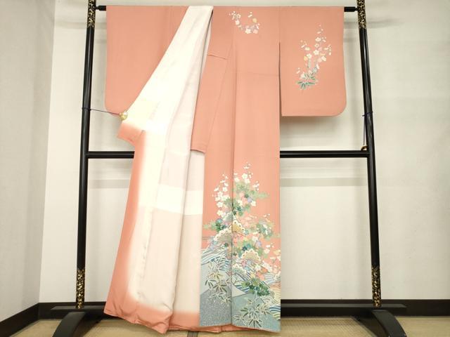 平和屋着物●訪問着 友禅 松竹梅吉祥文 正絹 逸品 AABM5716ck