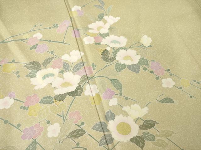 平和屋着物●訪問着 友禅 枝花文 暈し染め 正絹 逸品 未使用 AABM5725ck