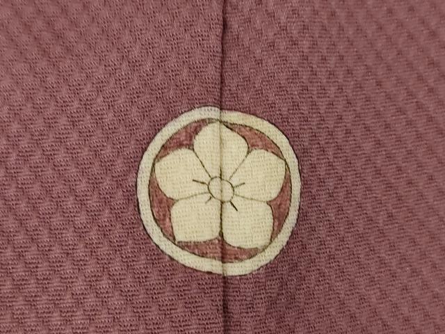 平和屋着物●上質な色無地 作家物 蘇芳香色 正絹 逸品 AABM5739ck