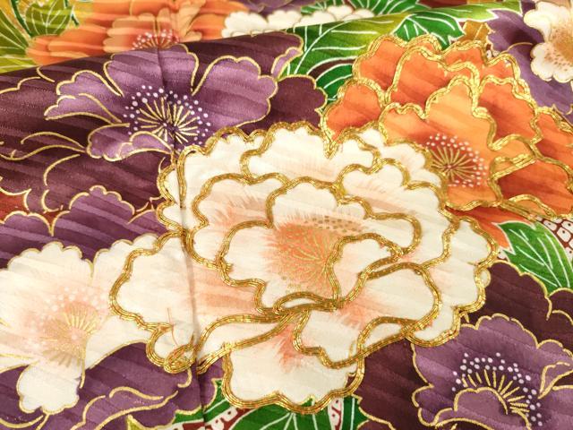 平和屋着物●豪華振袖 駒刺繍 花籬文 正絹 逸品 AABM5743ck