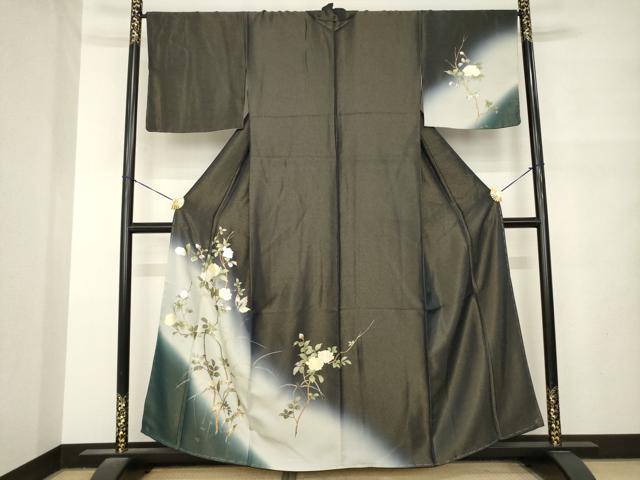 平和屋着物●訪問着 螺鈿 花蝶文 金彩 金通し地 正絹 逸品 未使用 AABM5750ck
