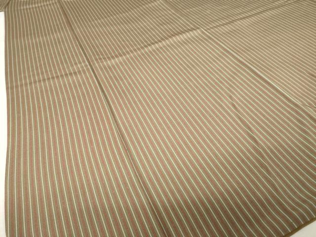 平和屋着物●上質な小紋 縞 正絹 逸品 AABM5762ck