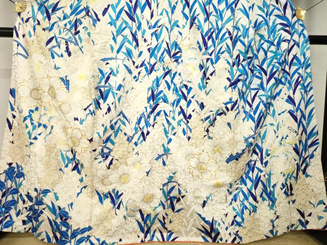 平和屋着物●訪問着 駒刺繍 草花づくし 金彩 三越扱い 正絹 逸品 AABM5774ck