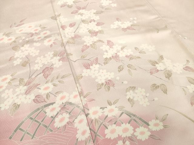 平和屋着物●訪問着 花籬文 暈し染め 正絹 逸品 AABM5779ck