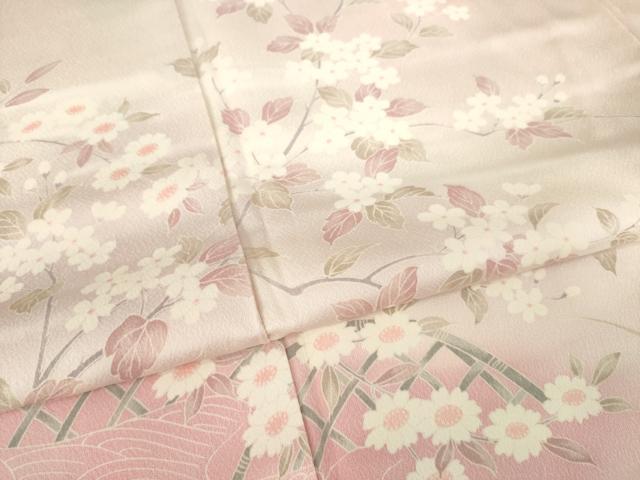 平和屋着物●訪問着 花籬文 暈し染め 正絹 逸品 AABM5779ck