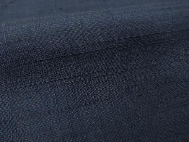 平和屋着物●上質な紬 色無地 青褐色 胴抜き仕立て 正絹 逸品 AABM5781ck