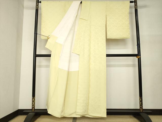 平和屋着物●上質な色無地 立波地紋 蒸栗色 正絹 逸品 AABM5783ck