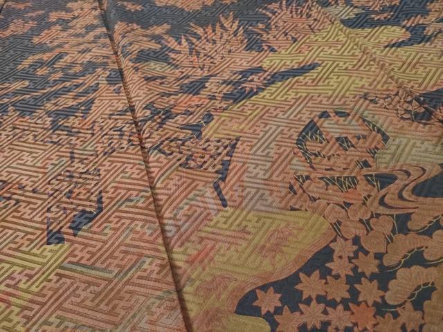 平和屋着物●訪問着 風景花文 正絹 逸品 AABM5795ck