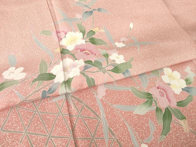 平和屋着物●訪問着 友禅 花籬文 正絹 逸品 未使用 AABM5798ck