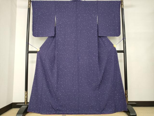 平和屋着物●上質な小紋 霞文 正絹 逸品 未使用 AABM5799ck